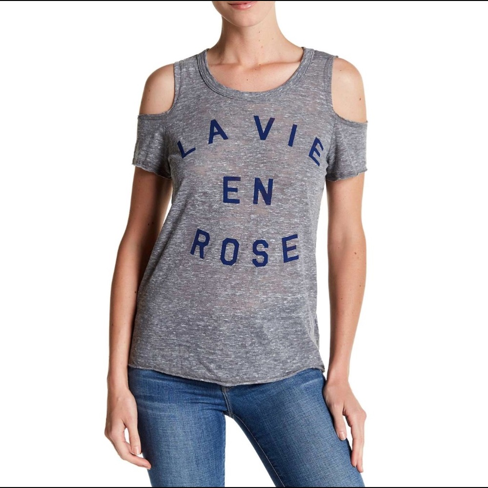 Sunnyside La Vie En Rose Burnout Graphic Tee XS